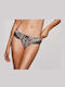 Women's String with Lace Black