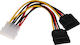 Akyga 4-Pin Molex - 15-Pin Sata Cable 0.15m Πολύχρωμο AK-CA-16