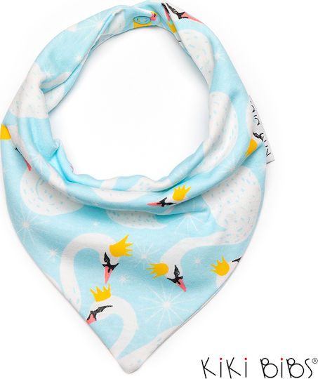 Kiki Bibs Swans Bandana Fabric with Button for 3 m+