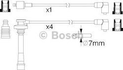 Bosch Μπουζοκαλώδια Κινητήρα Αυτοκινήτου για Mitsubishi L200