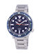 Seiko 5 Спортно Мъжки Часовник 44мм Автоматичен Сребрист