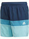 Adidas Παιδικό Μαγιό Βερμούδα / Σορτς Colorblock Swim Μπλε