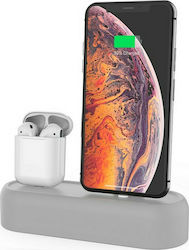 Puro Icon Charging Desk Holder Stand de încărcare în culoarea Gri pentru Apple AirPods 1 / AirPods 2