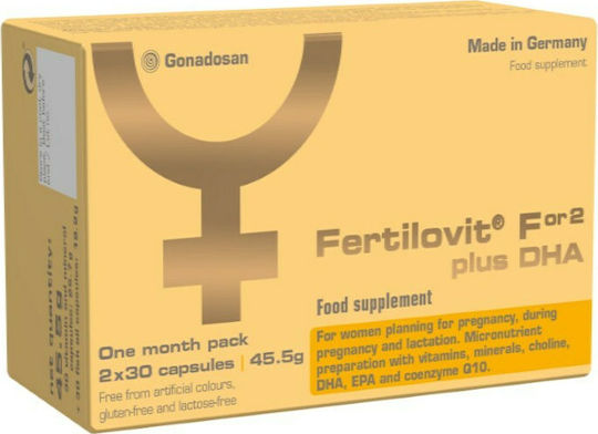 Fertilovit For 2 Plus DHA Ειδικό Συμπλήρωμα Διατροφής 60 κάψουλες