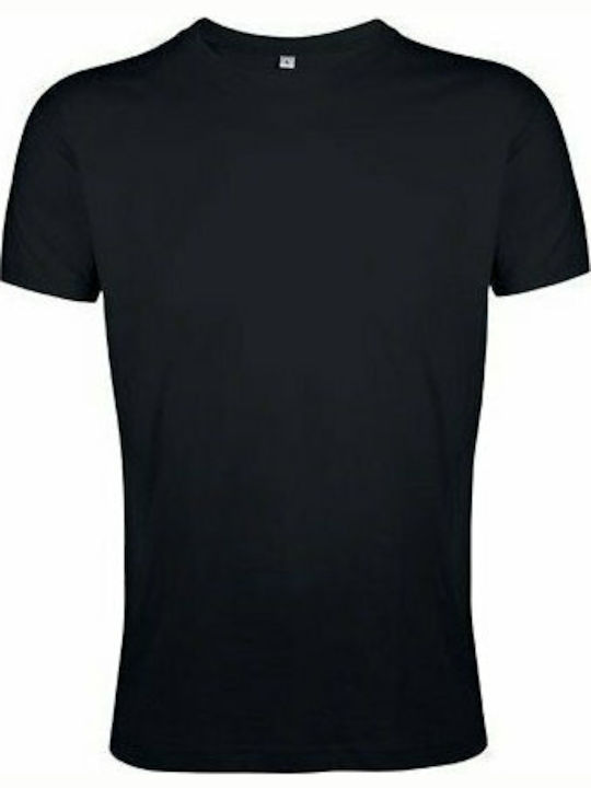 Sol's Regent Fit Ανδρικό Διαφημιστικό T-shirt Κοντομάνικο Deep Black