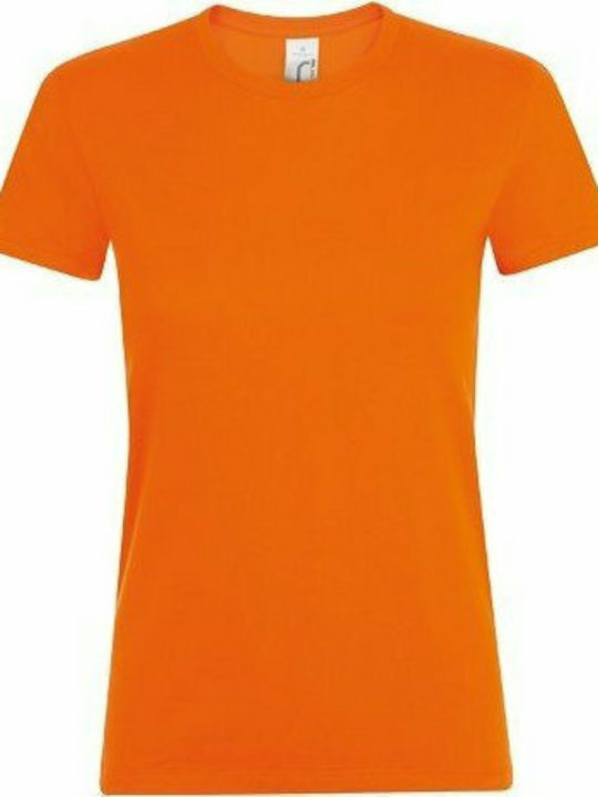 Sol's Regent Γυναικείο Διαφημιστικό T-shirt Κοντομάνικο σε Πορτοκαλί Χρώμα