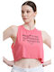 BodyTalk 1211-907020 Women's Athletic Crop Top Sleeveless Watermelon