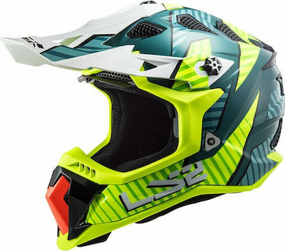 LS2 MX700 Subverter Evo Motocross Helmet DOT / ECE 22.05 1300gr Astro Cobalt H-V Yellow MX700SEGCASHVY