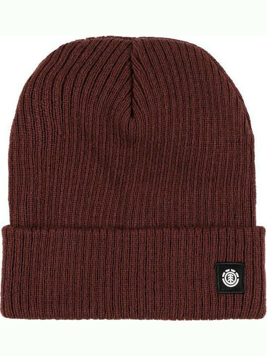 Element Flow Ribbed Beanie Cap Burgundy