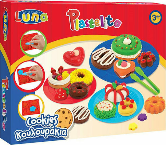 Luna Plasticine Play Dough Cookie Making Set with Tools for 3+ Years