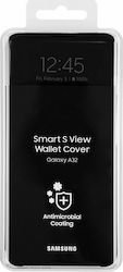 Samsung S View Wallet Cover Piele artificială Negru (Galaxy A32 4G -> Galaxy A32 4G) EF-EA325PBEGEE