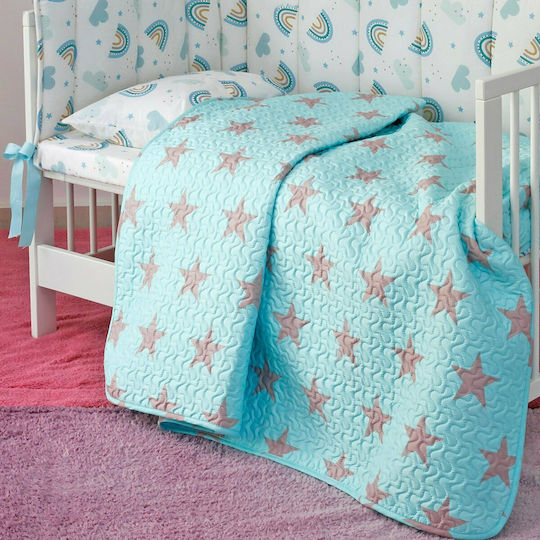 Melinen Star Boy Βρεφικό Κουβερλί Microfiber Γαλάζιο 110x160cm