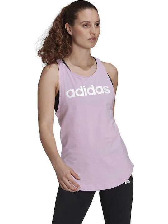 Adidas Loungewear Essentials Αμάνικη Γυναικεία Αθλητική Μπλούζα Λευκή