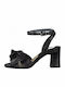 Tamaris Women's Sandals with Chunky Medium Heel In Black Colour