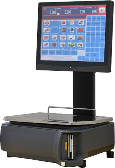 Digi Systems Ηλεκτρονική Ζυγαριά Λιανικής με Κολώνα και Δυνατότητα Εκτύπωσης Ετικετών με Ικανότητα Ζύγισης 30kg και Ακρίβεια 5gr
