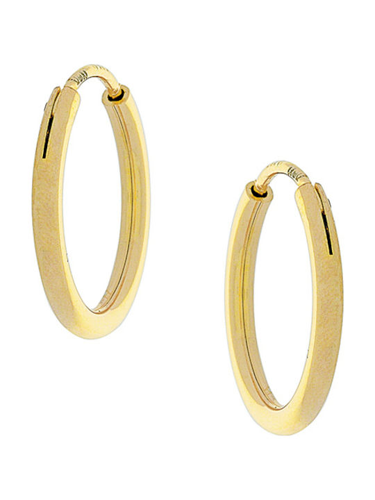 Prince Silvero Earrings Hoops made of Silver Gold Plated 9A-SC067-3