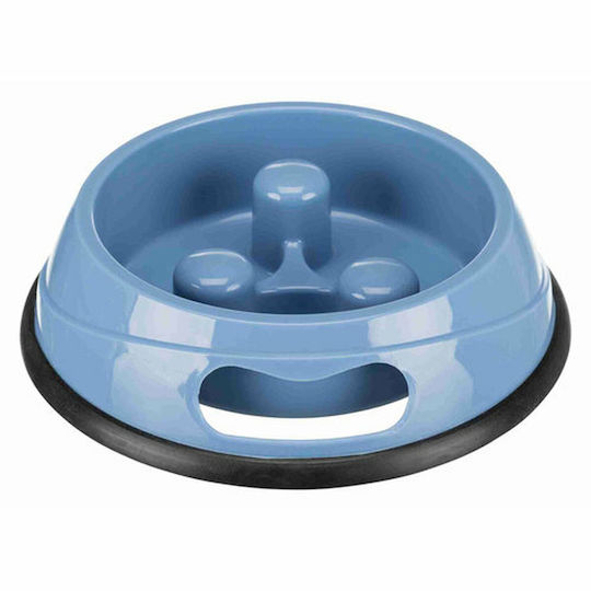 Trixie Kunststoff Schalen Futter & Wasser Langsame Fütterung für Hund 2x 900ml 23cm in Hellblau Farbe