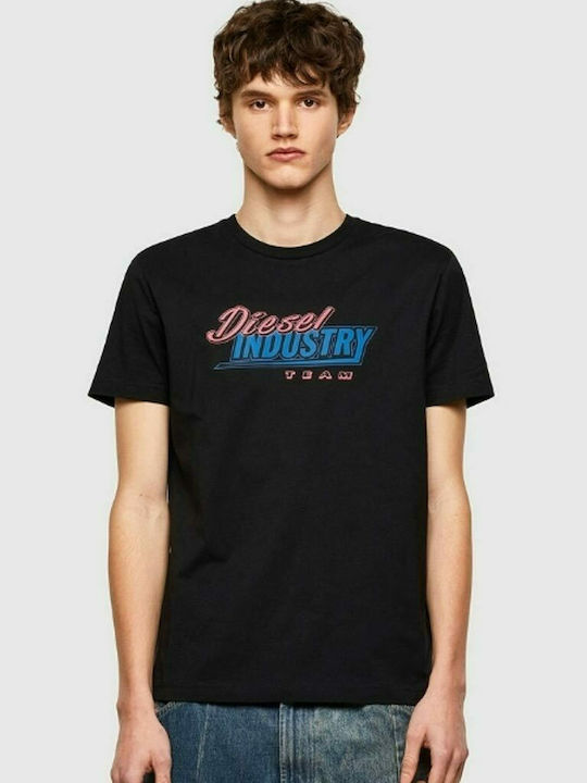 Diesel T-Diegos Ανδρικό T-shirt Με Στάμπα Μαύρο