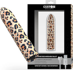 Custom Bullets Vibrating Rechargeable Bullet Леопард