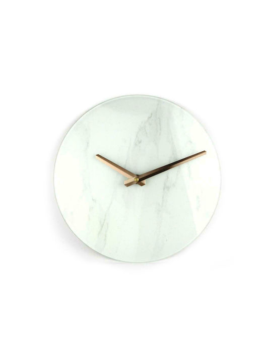 Platinet Wall Clock Glass White Ø25cm