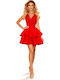 Numoco Mini Dress for Wedding / Baptism Red