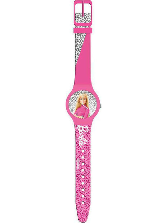 Διακάκης Παιδικό Αναλογικό Ρολόι Barbie Φούξια