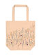 Moses Flower Blossom Cotton Shopping Bag Pink