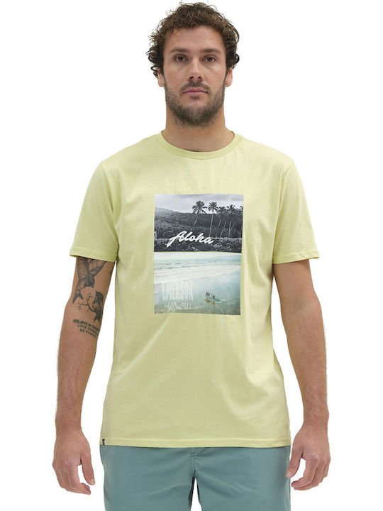 Emerson Ανδρικό T-shirt Lime Με Στάμπα