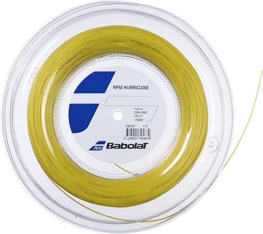 Babolat RPM Hurricane Tennis-Saiten Gelb 200m, Ø1.30mm