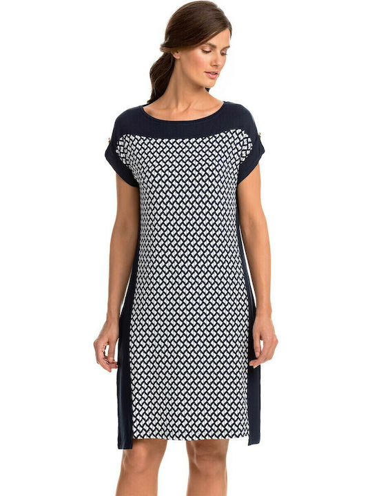 Vamp Feminin Scurt Rochie de Plajă Albastru marin