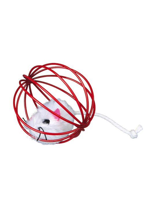 Trixie Mouse In A Wire Ball Katzenspielzeug Maus Drahtball Maus 6cm (Verschiedene Farben)