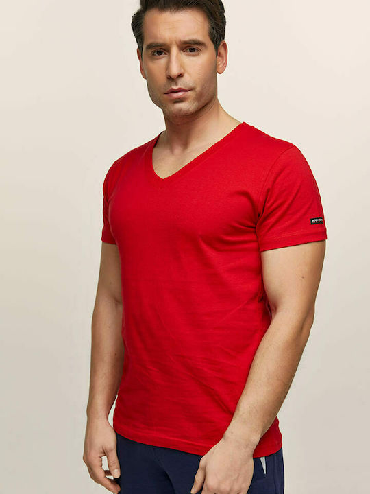 Bodymove Men's Short Sleeve T-shirt with V-Neck...