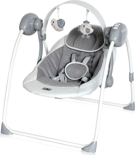 Lorelli Ηλεκτρικό Relax Μωρού Κούνια Portofino Cool Grey Stars με Μουσική 2 σε 1 για Παιδί έως 9kg