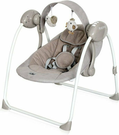 Lorelli Electric Baby Relax Swing Portofino with Music Beige Stars for Child up to 9kg