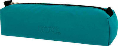 Polo Fabric Pencil Case Wallet with 1 Compartment Blue