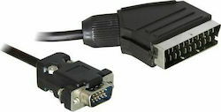 Goobay Καλώδιο Scart male - VGA male 2m Μαύρο 50071