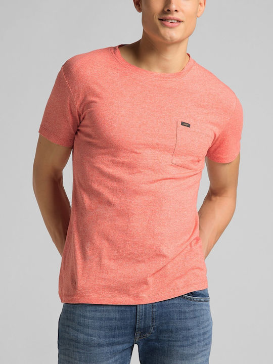 Lee Herren T-Shirt Kurzarm Rosa