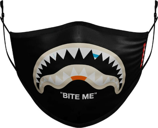 Sprayground Bite Me Shark Защитна Тъканна Черна Маска 1 Брой