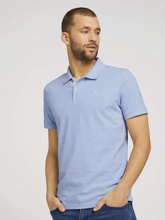 Tom Tailor Ανδρικό T-shirt Polo Γαλάζιο