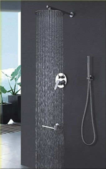 Gloria für Dusche 3 Ausgänge Silber