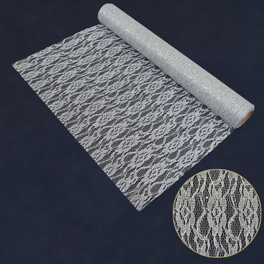 Marhome Dekorationsstoff 48x450cm Silver Glitter 11-00-17809