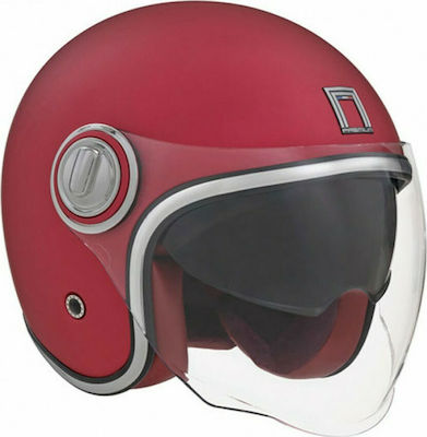 Nox Heritage Jet Helmet 1350gr Matt Red