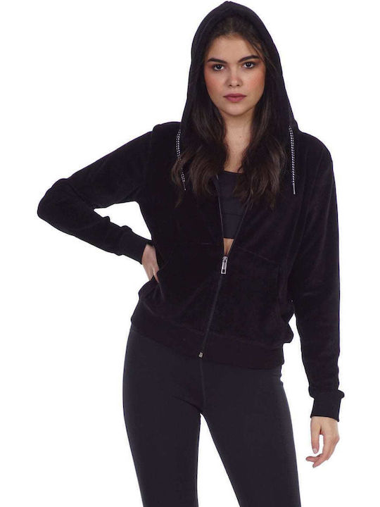 Body Action Women's Hooded Cardigan Black