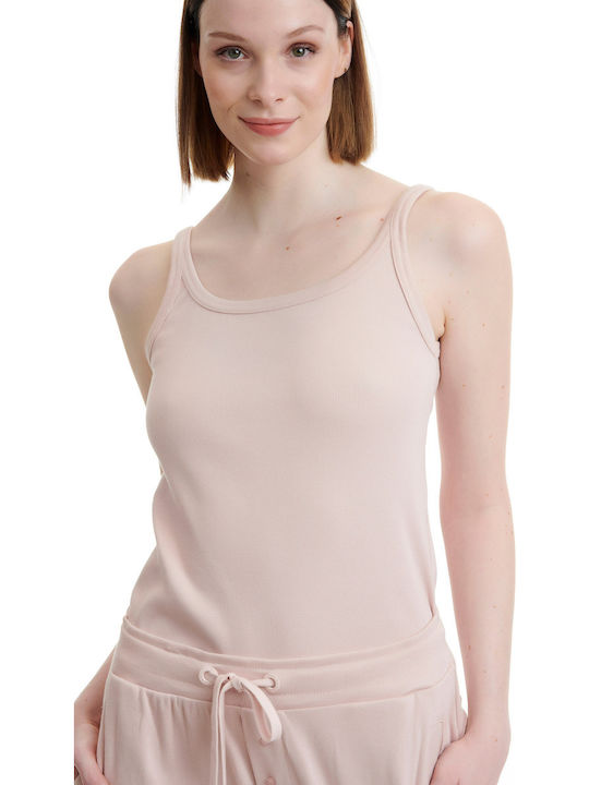 BodyTalk Women's Athletic Cotton Blouse Sleeveless Pink