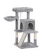 Feandrea Scratching Post Cat Trees Gray 4 levels 48x48x96cm
