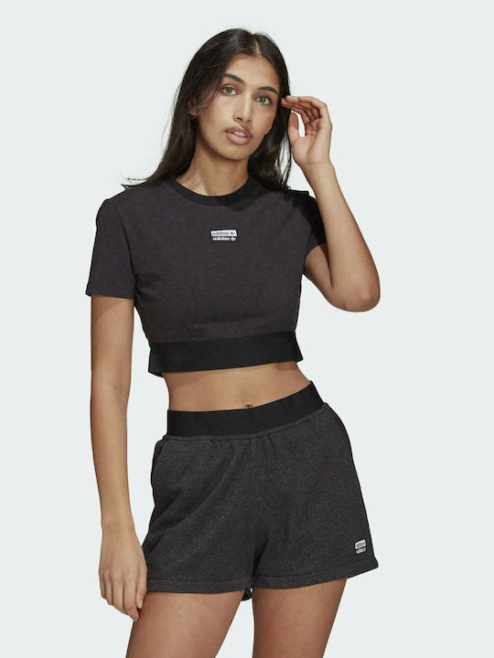Adidas R.Y.V. Κοντομάνικη Γυναικεία Αθλητική Μπλούζα Μαύρη