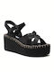 Witney River Platforme Dama Tip Espadrile Negre
