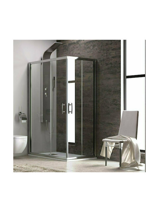 Karag Flora 100 Cabin for Shower with Sliding Door 90x100x190cm Clear Glass