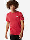 The North Face Simple Dome Men's T-Shirt with Logo Red