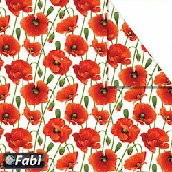 Fabi Cardboard Floral Double Sided Παπαρούνες 50x70cm